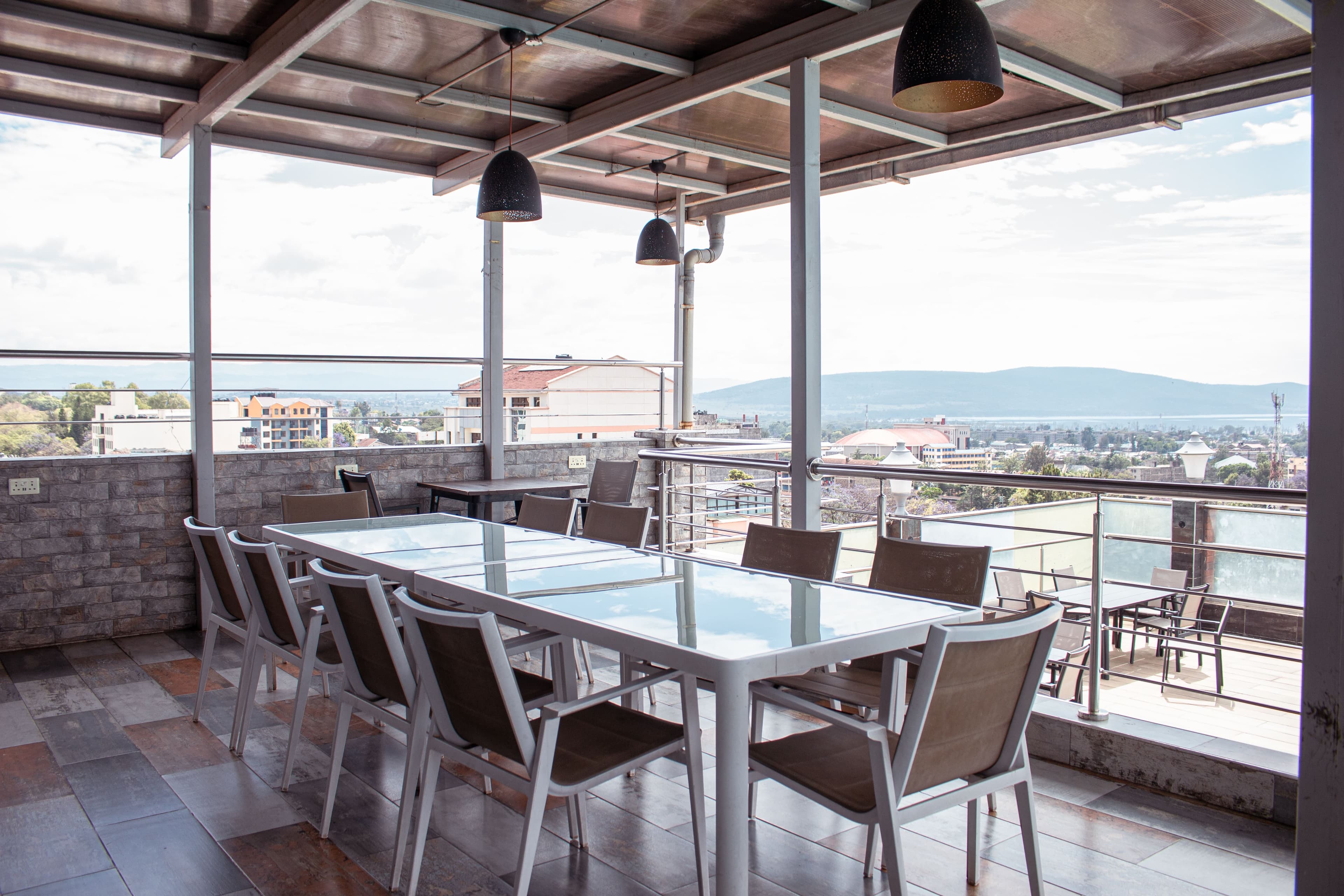 Open-air dining at Taidy's Nakuru